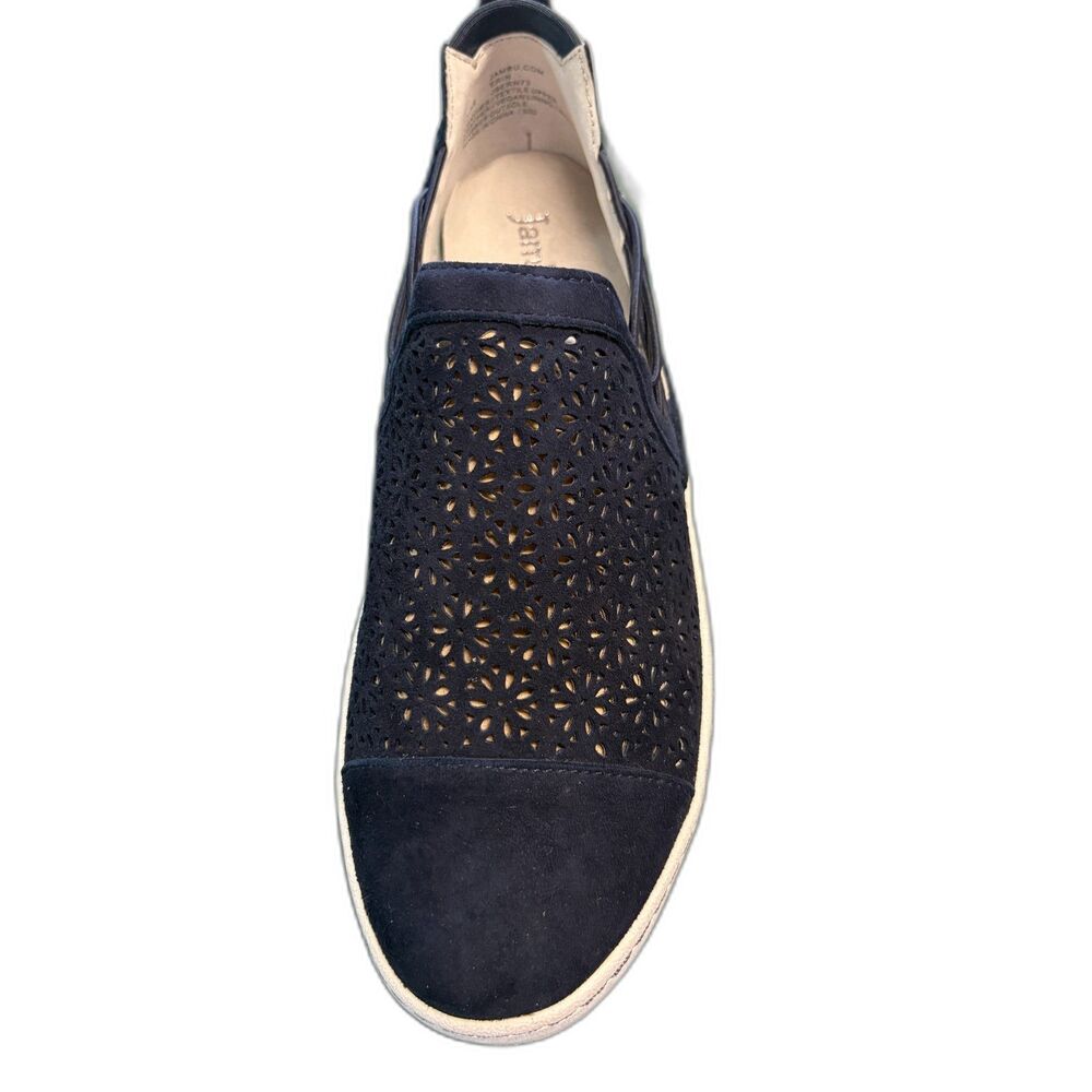 Jambu "Erin" Navy Perforated Slip-On Platform Sneakers
